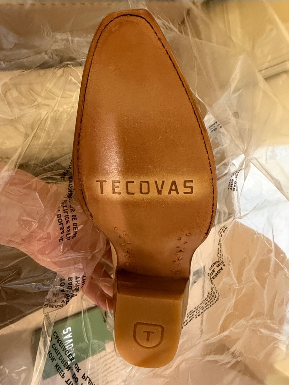 Tecovas Annie Bone Western Leather Calfskin Cowboy Boots - Picture 5 of 16